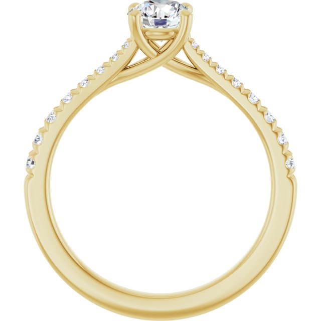 round-14K Yellow gold