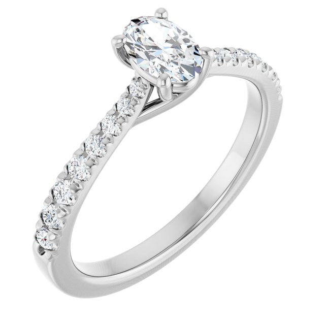 oval-18K White gold