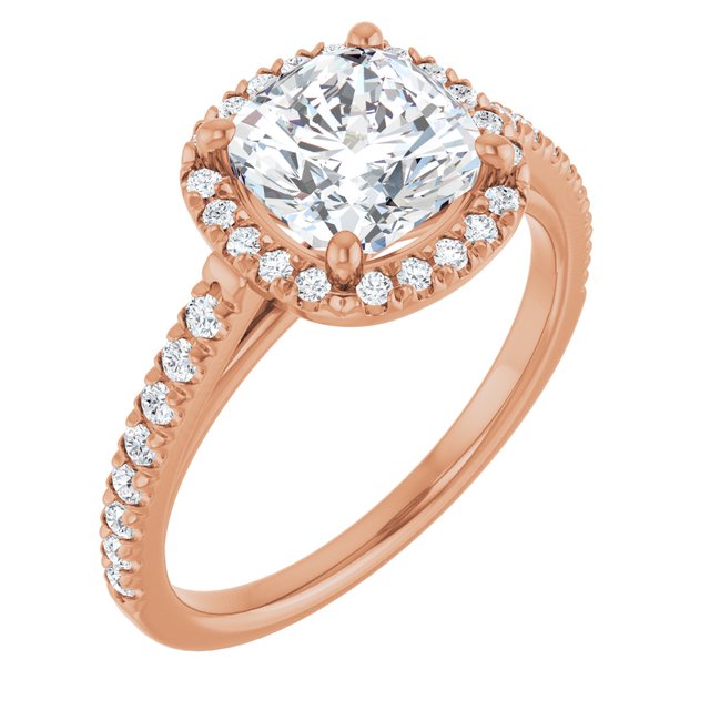 cushion-10K Rose gold