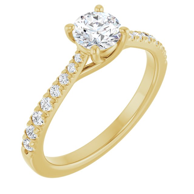 round-14K Yellow gold