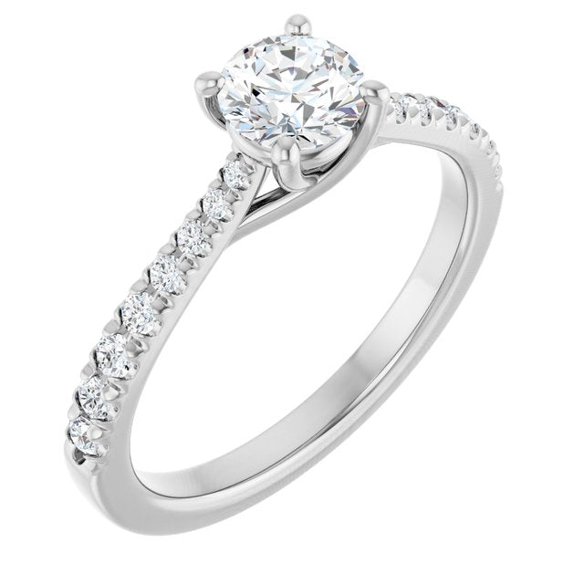 round-14K White gold