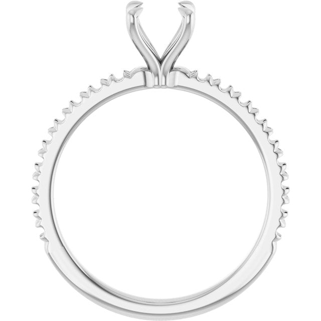 round-14K White gold