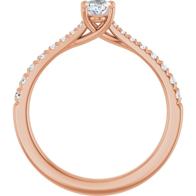 oval-14K Rose gold