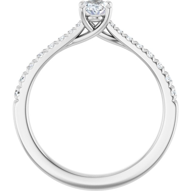oval-18K White gold