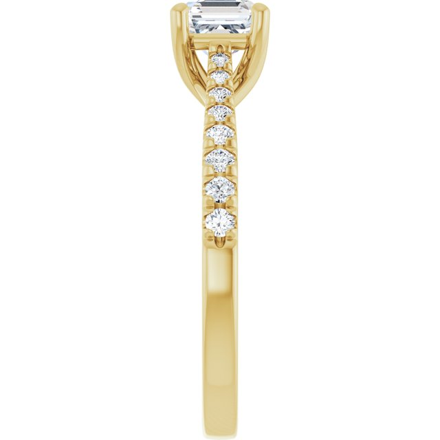 asscher-14K Yellow gold