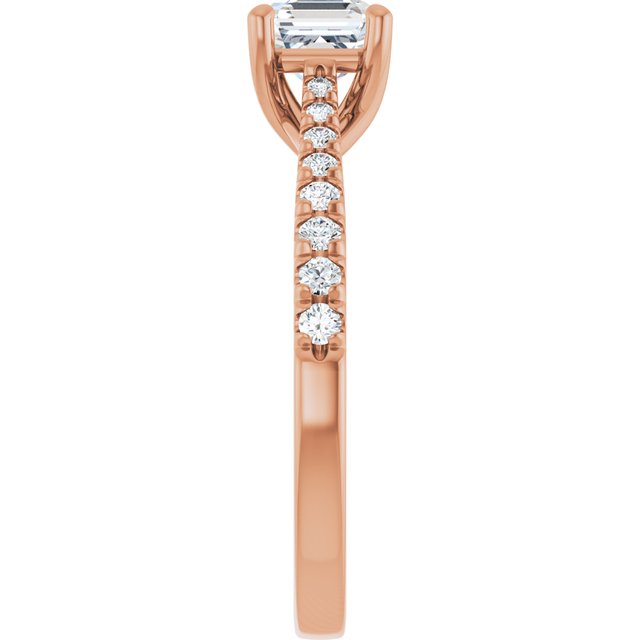 asscher-10K Rose gold