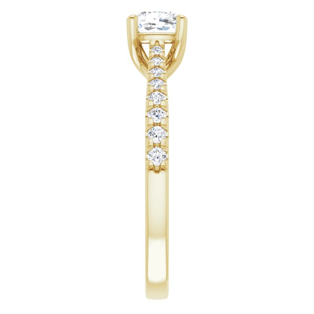 cushion-18K Yellow gold
