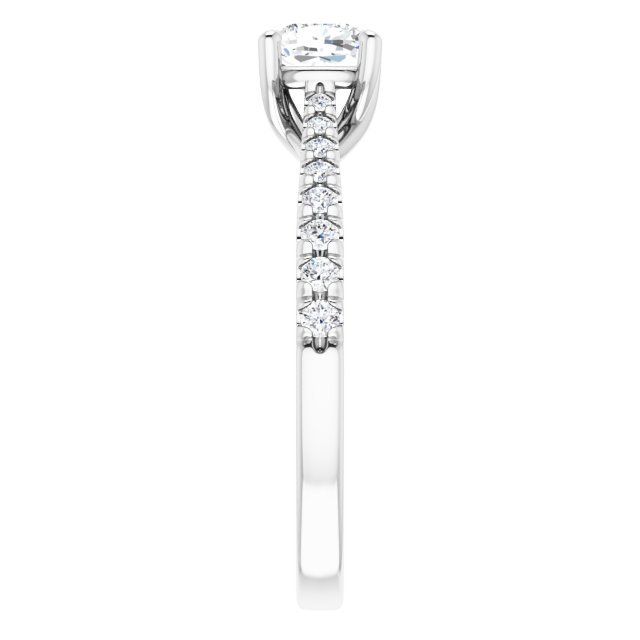 cushion-10K White gold