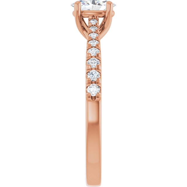 oval-10K Rose gold