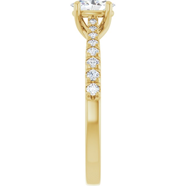oval-14K Yellow gold