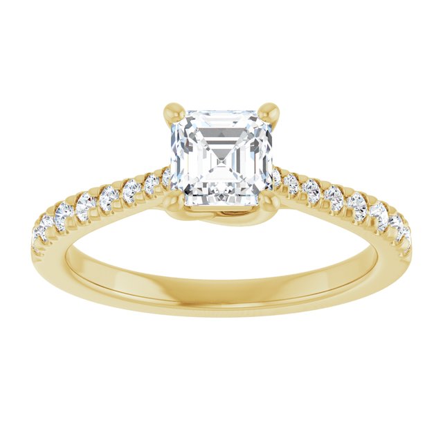 asscher-18K Yellow gold