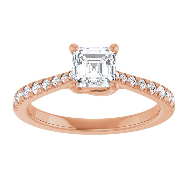 asscher-10K Rose gold