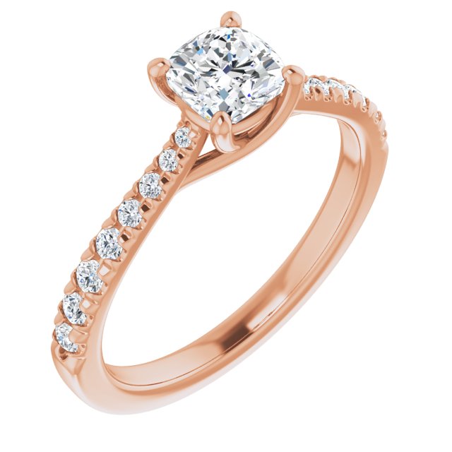 cushion-14K Rose gold