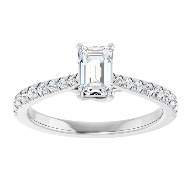 emerald-10K White gold