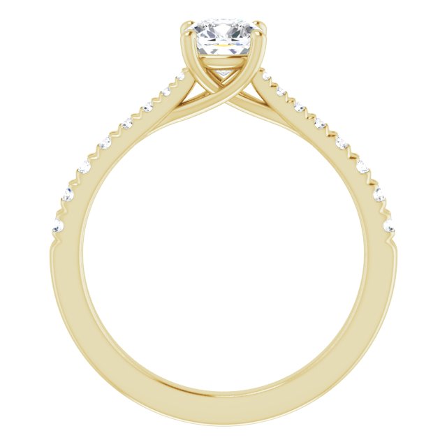 cushion-18K Yellow gold