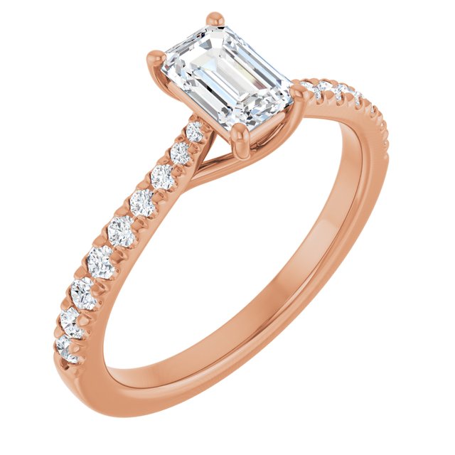 emerald-10K Rose gold