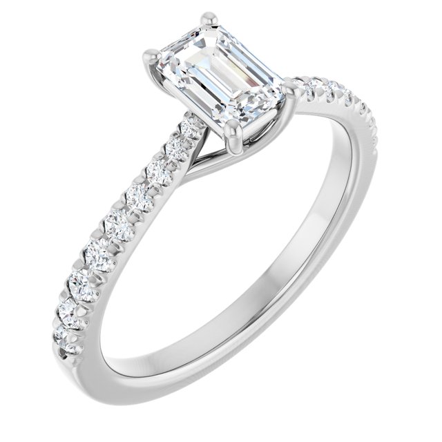 emerald-10K White gold