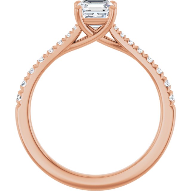 asscher-18K Rose gold