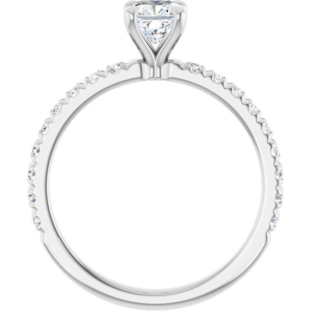 cushion-10K White gold