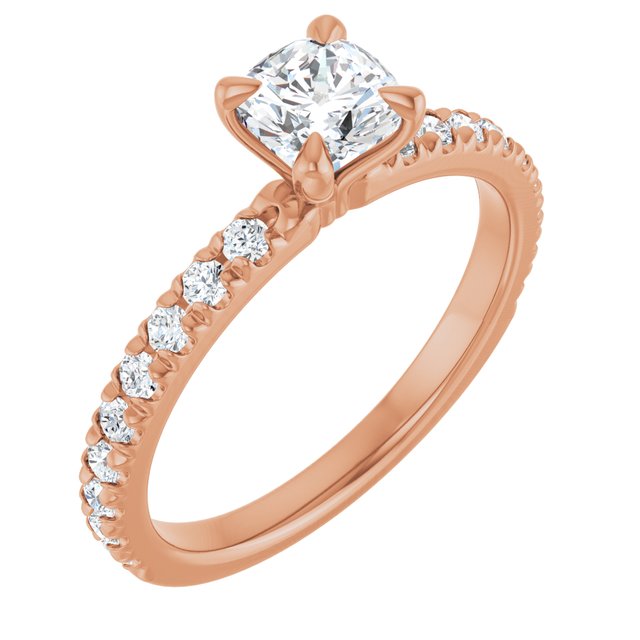cushion-18K Rose gold