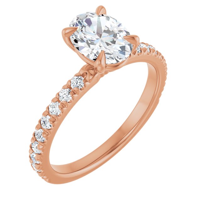 oval-10K Rose gold