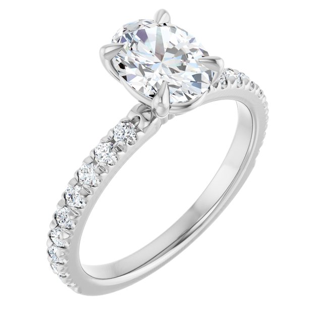 oval-18K White gold