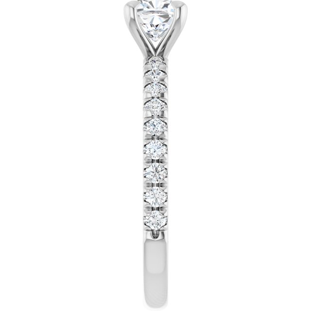 cushion-18K White gold
