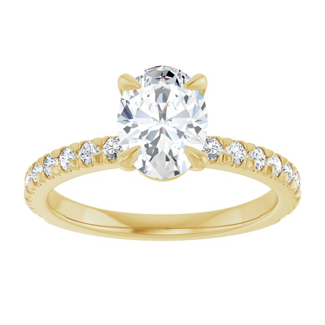 oval-18K Yellow gold