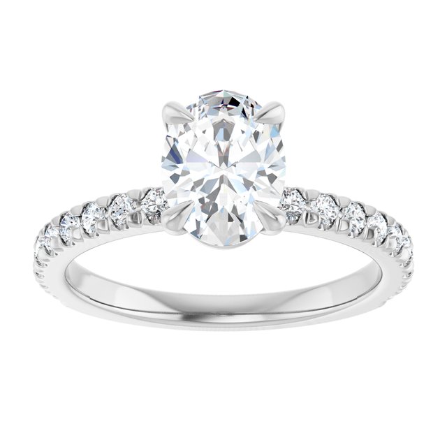 oval-18K White gold