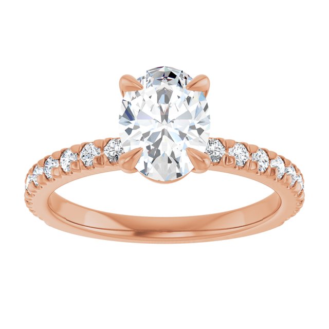 oval-10K Rose gold