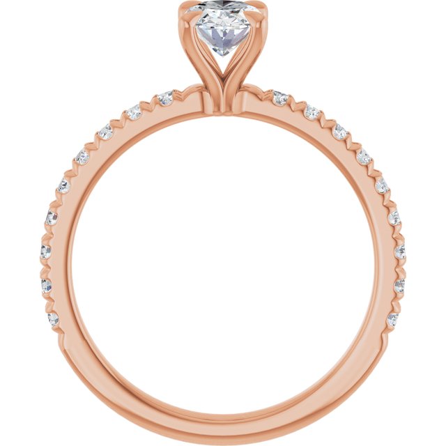 oval-18K Rose gold