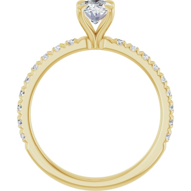 oval-10K Yellow gold