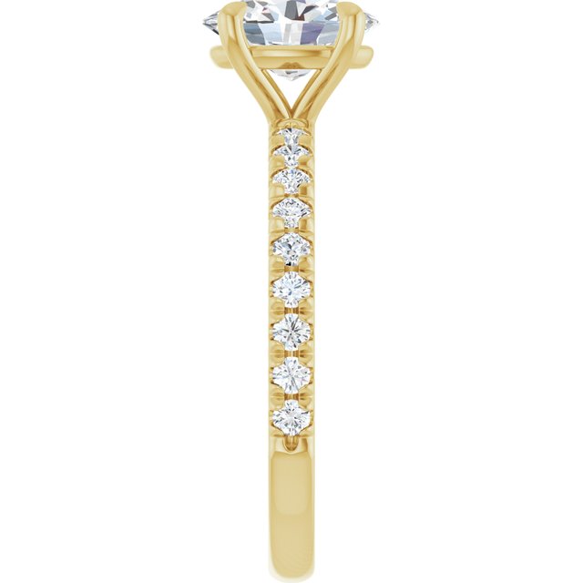 oval-18K Yellow gold