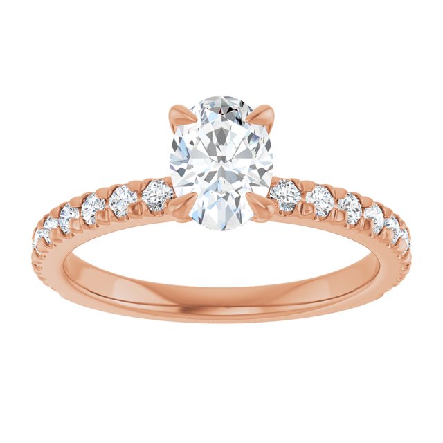 oval-14K Rose gold