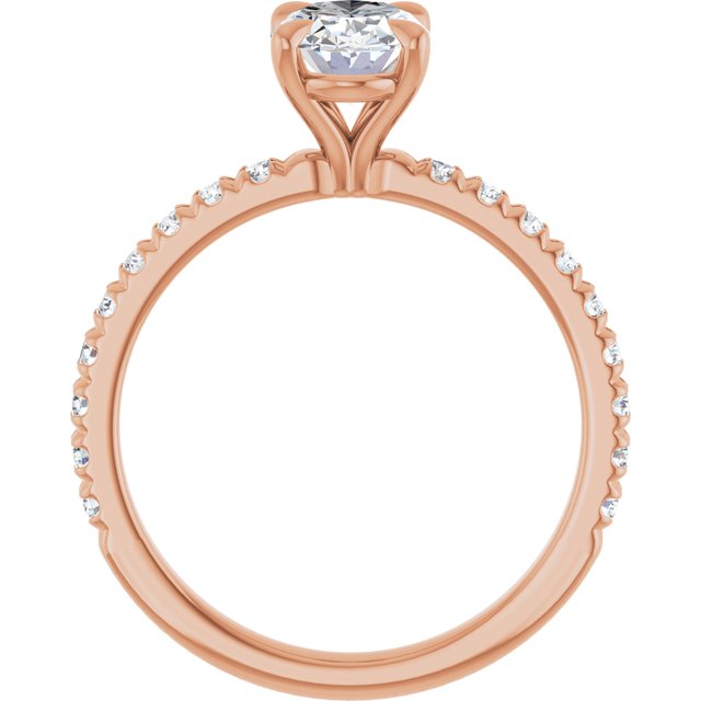oval-10K Rose gold