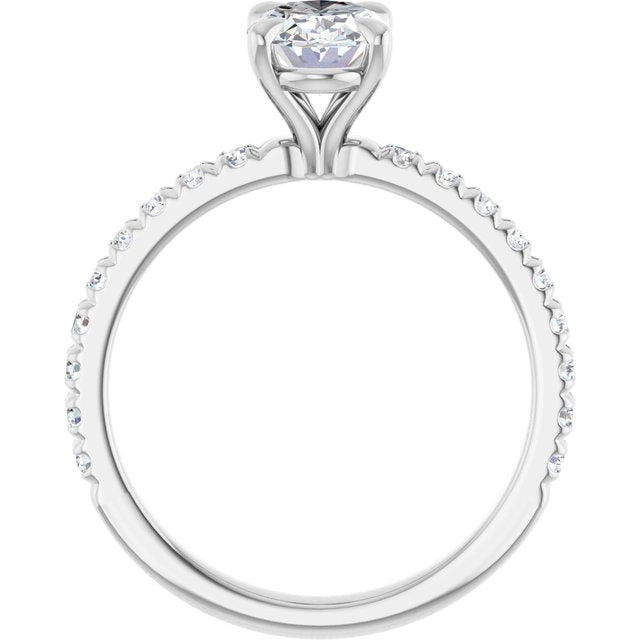oval-18K White gold