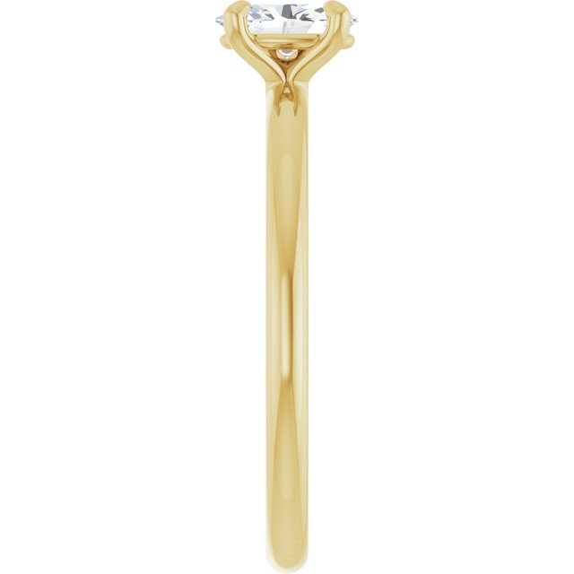 oval-10K Yellow gold