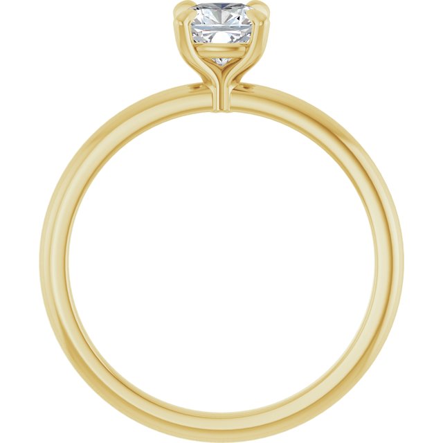 cushion-14K Yellow gold