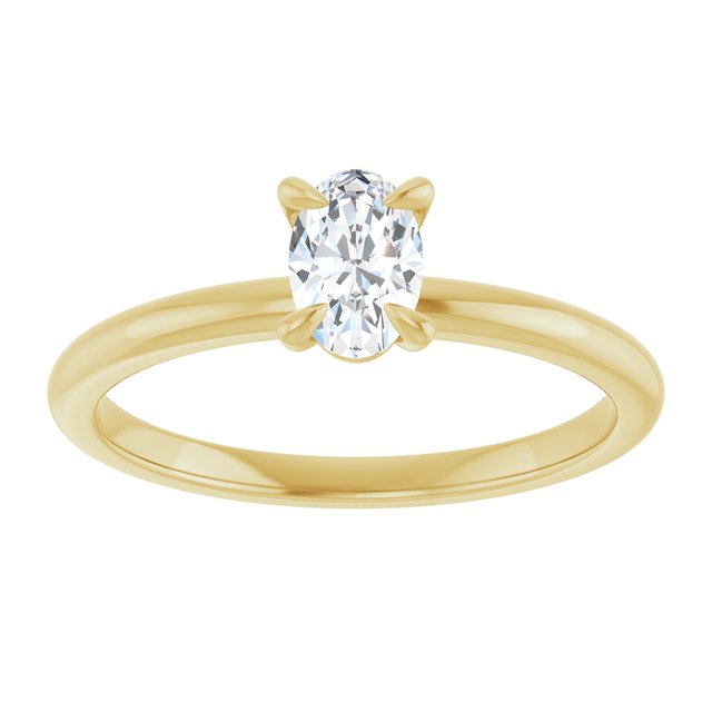 oval-10K Yellow gold