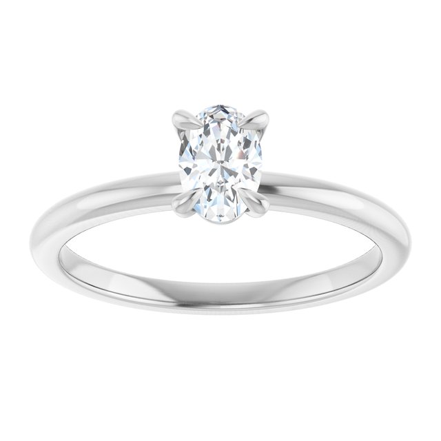 oval-14K White gold
