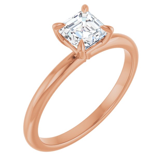asscher-10K Rose gold
