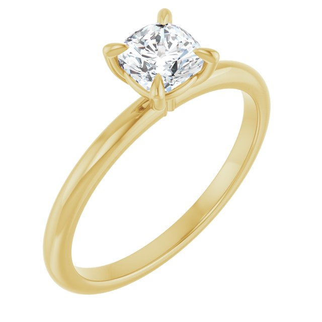 cushion-10K Yellow gold