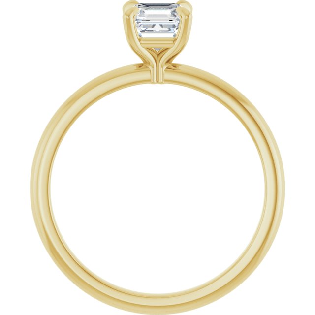 asscher-10K Yellow gold