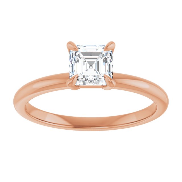 asscher-14K Rose gold