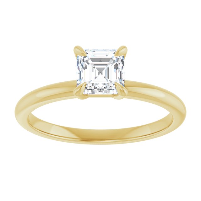 asscher-14K Yellow gold