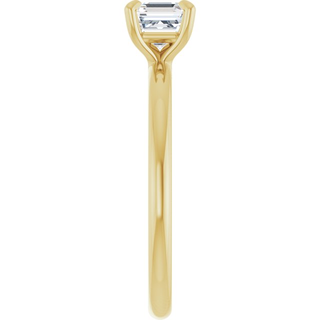 asscher-10K Yellow gold