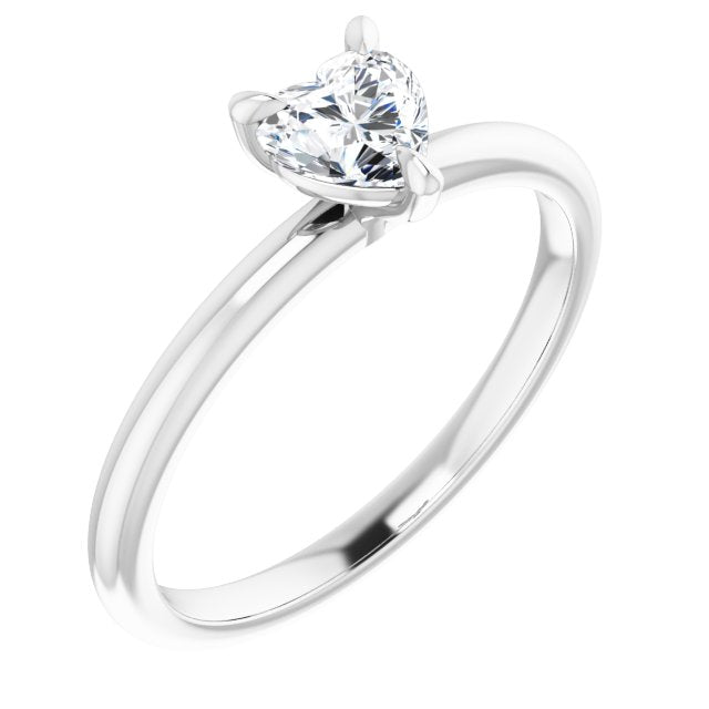 heart-14K White gold