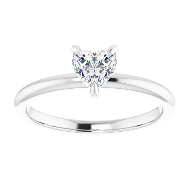 heart-14K White gold