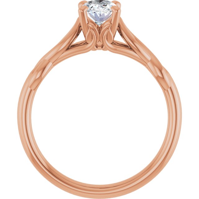 oval-10K Rose gold
