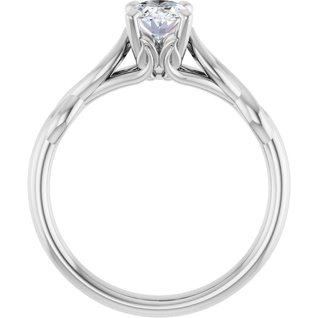oval-14K White gold